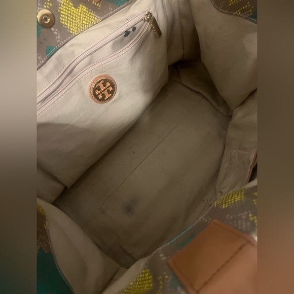 Tory Burch snakeskin print Canvas Tote Bag - Picture 6 of 11